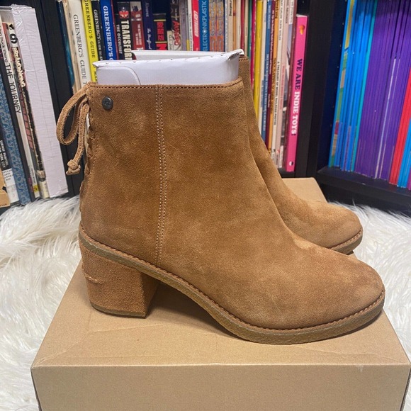 UGG CORINNE WOMENS ANKLE BOOTS CHESTNUT - Picture 4 of 7